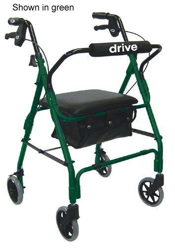 Rollator 4-Wheel Pad Seat Blue Pouch-Lever Brakes(LBPSBL)