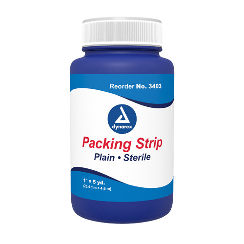 Packing Strips Plain Gauze 1 x5 Yds (1 Strip/Bottle)