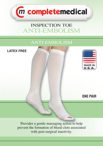 Anti-Embolism Stockings Xl/Reg 15-20mmHg Below Knee Insp Toe