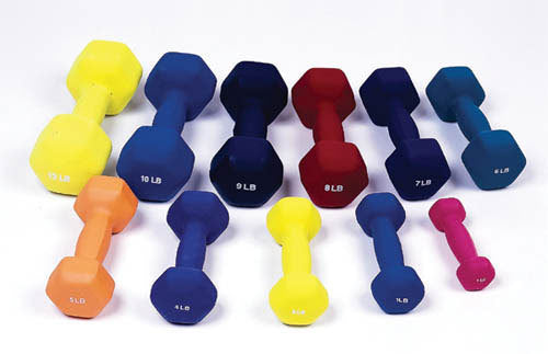Dumbbell Weight Color Vinyl Coated 2 Lb