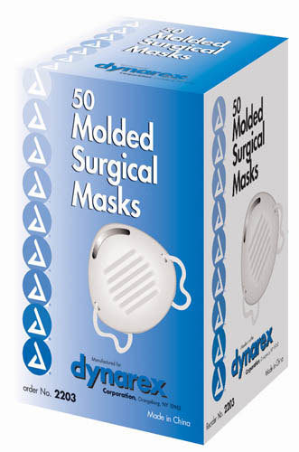 Surgical Cone Shaped Face Mask Bx/50  Blue