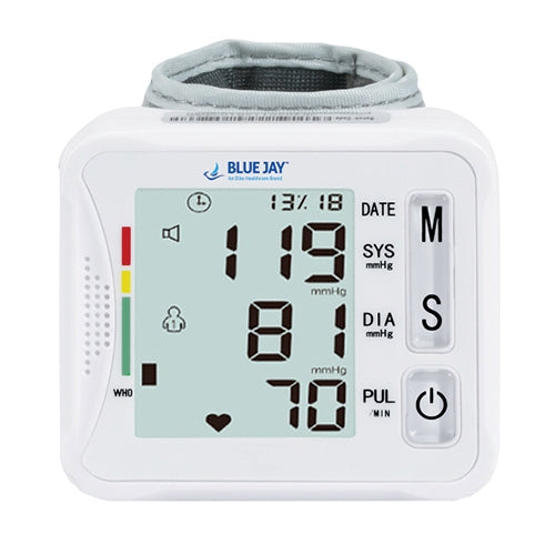 Wrist Blood Pressure Unit with Case  Blue Jay Brand